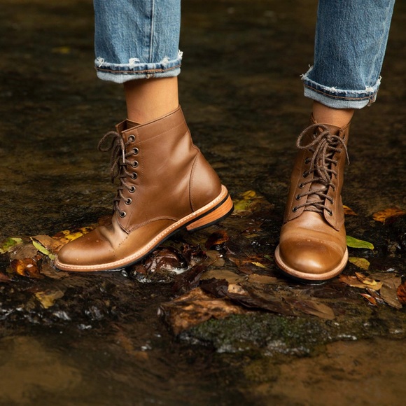 Nisolo Amalia All-Weather lace-up leather ankle boot in brown size 6.5 - Picture 11 of 12